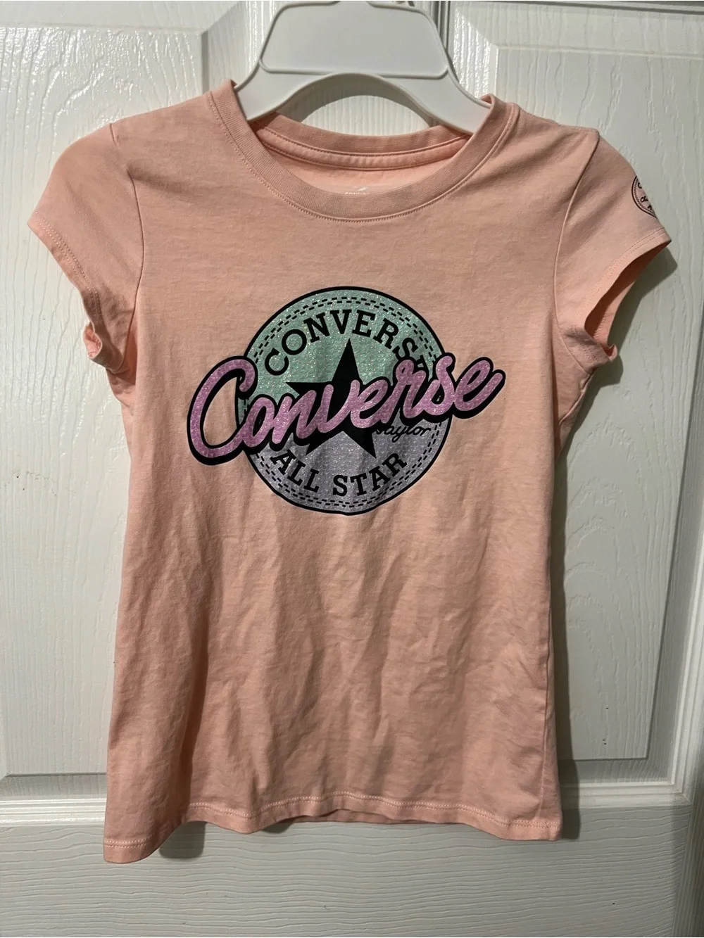 Converse Pink Graphic Tee with Mint Accent